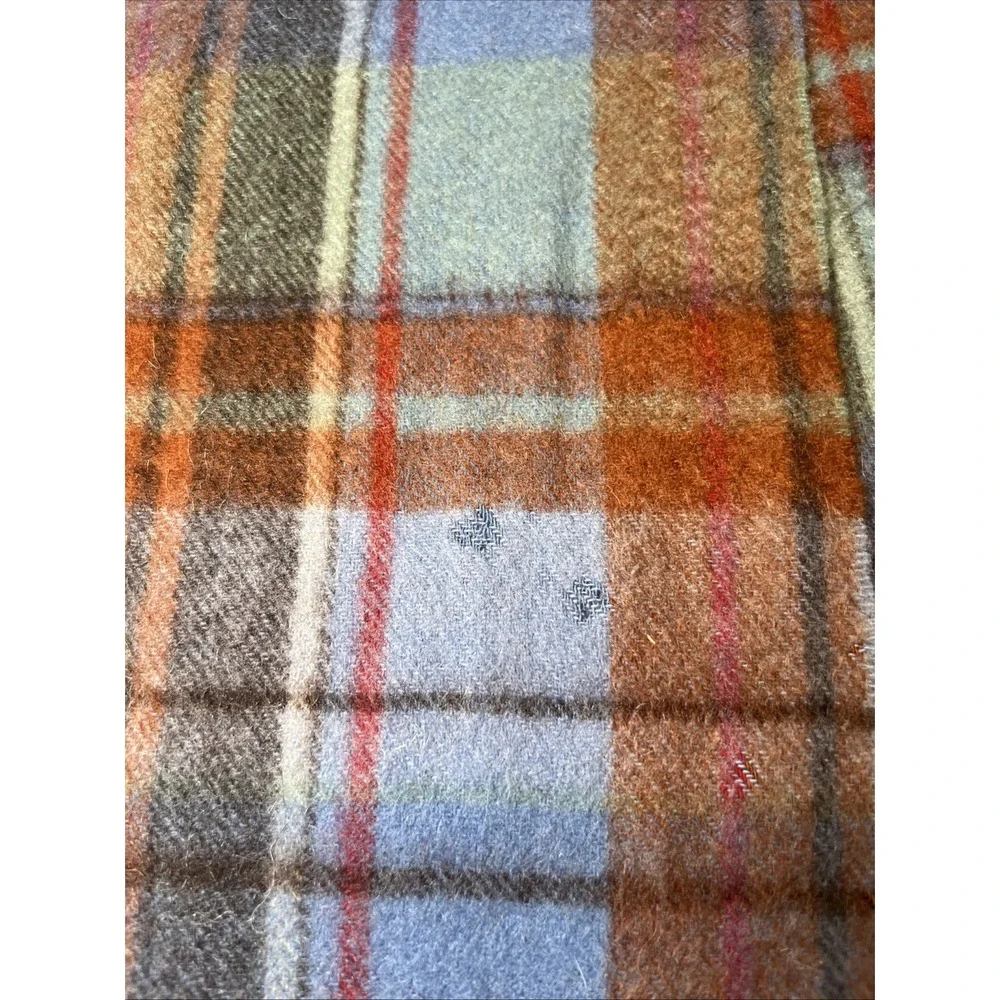 Lochmere Cashmere Scarf Plaid Black Blue